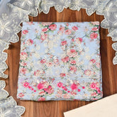 Muslin Sky Blue Unstitched Suit